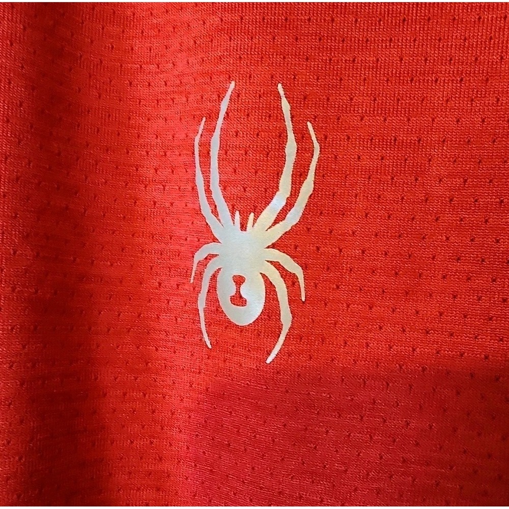 Spyder Active Misture Wicking Men's Red Crew Neck Short Sleeve Shirt Size M - Picture 3 of 6